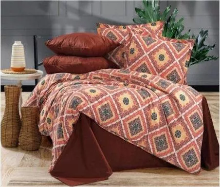 Μαξιλαροθήκη MayHome 2220229075 Γεωμετρικό Βαμβακερή με Φάσα Σετ 70x50cm Πολύχρωμο