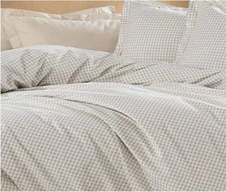 Μαξιλαροθήκη MayHome 2220229114 Γεωμετρικό Βαμβακερή με Φάσα Σετ 70x50cm Μπεζ