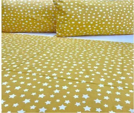 Μαξιλαροθήκη MayHome 2221221017 Γεωμετρικό Βαμβακερή με Φάσα Σετ 70x50cm Κίτρινο