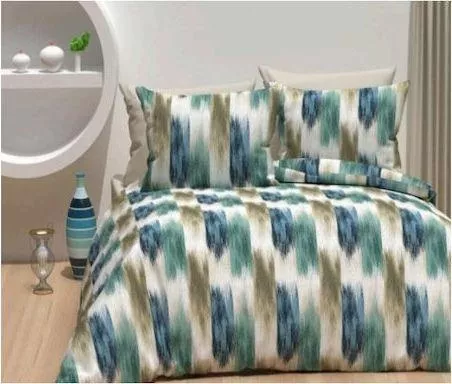 Μαξιλαροθήκη MayHome 2224226189 Γεωμετρικό Βαμβάκι & Πολυεστέρας με Φάσα Σετ 70x50cm Πετρόλ