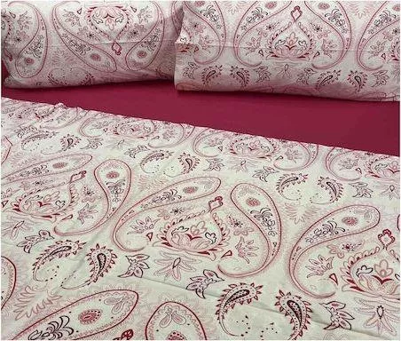 Μαξιλαροθήκη MayHome 2220228969 Γεωμετρικό Βαμβακερή με Φάσα Σετ 70x50cm Φούξια