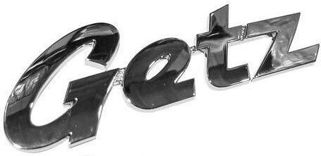 Αυτοκόλλητο Σήμα Hyundai Getz 11cm για Πορτμπαγκάζ Αυτοκινήτου Ασημί