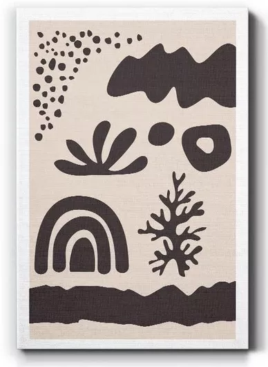 Πίνακας σε Καμβά Walls Αφηρημένα Γκρί Σχέδια 70x100cm