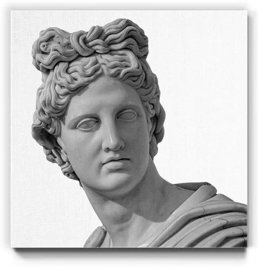 Πίνακας σε Καμβά Walls Άγαλμα του Απόλλωνα 30x30cm