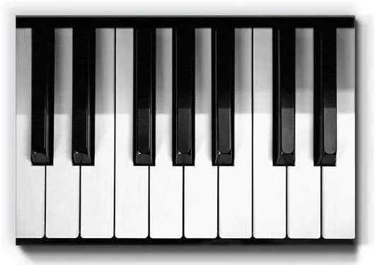 Πίνακας σε Καμβά Walls Πλήκτρα Πιάνου 100x70cm