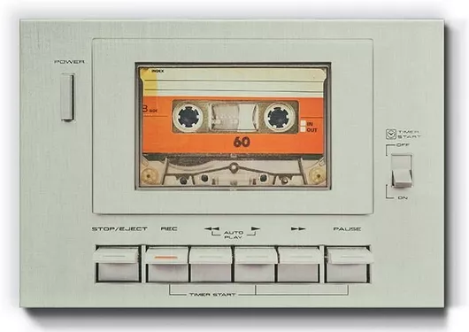 Πίνακας σε Καμβά Walls Vintage Κασετόφωνο 20x15cm