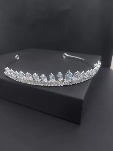 Νηφική Τιάρα Ro-Ro Accessories με Ζιργκόν 2.2cm
