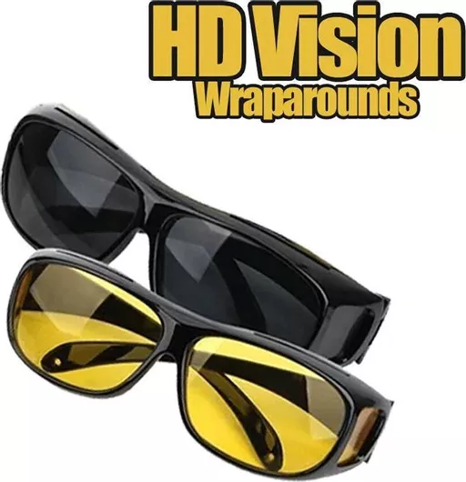 Γυαλιά Υψηλής Ευκρίνειας CX-188 για Νυχτερινή & Ημερήσια Οδήγηση Σετ 2τμχ Μαύρο