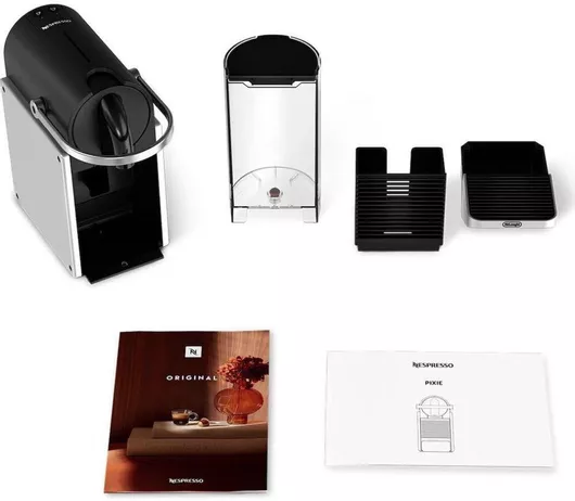 De'Longhi Pixie Καφετιέρα για Κάψουλες Nespresso Πίεσης 19bar με Αφρογαλιέρα Silver