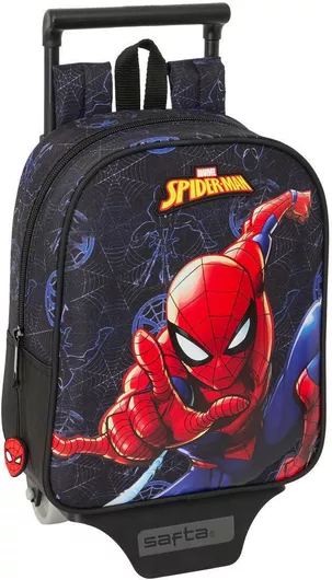 Σχολική Τσάντα Ρόδες Spider-man Attack Μαύρο 22 X 27 X 10 Cm