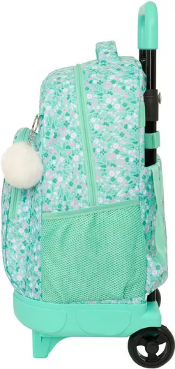 School Rucksack with Wheels Safta Cuore Mint 33 x 45 x 22 cm
