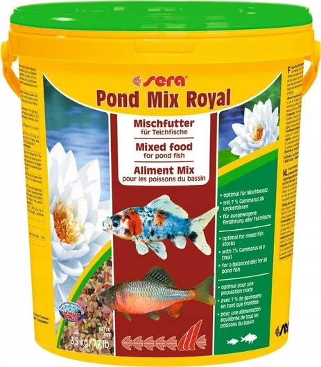Τροφή για Ψάρι Γλυκού Νερού Sera Pond Mix Royal σε Νιφάδες με Σπιρουλίνα 21000ml 3500gr
