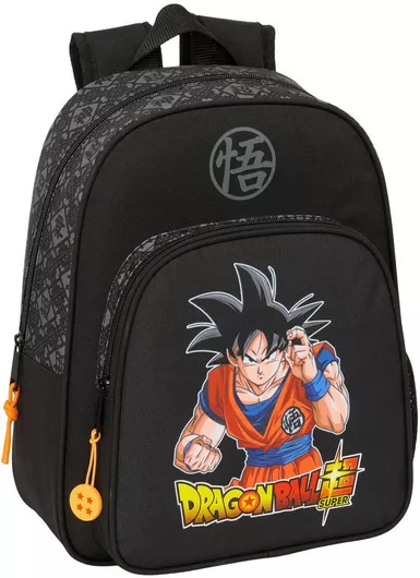 Σχολική Τσάντα Τρόλεϊ Dragon Ball Σχολική Δημοτικού Μαύρο με Θήκη για Παγούρι
