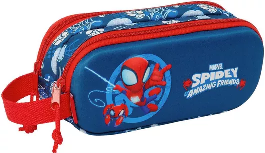 Spider-man Κασετίνα με 2 Θήκες Κόκκινο