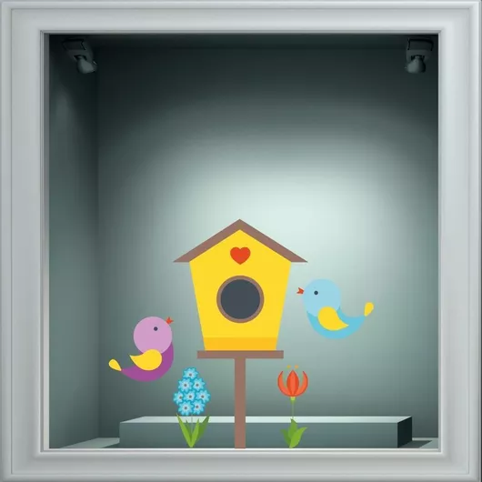 Αυτοκόλλητο Βιτρίνας Ανοιξιάτικο 38 - 50cm X 43cm