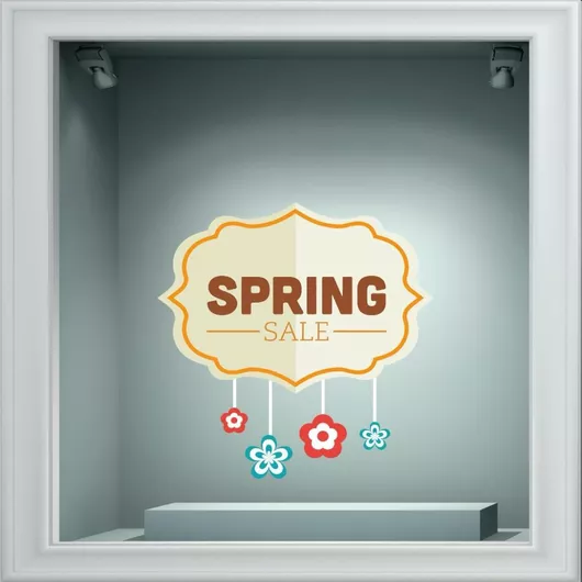 Αυτοκόλλητο Βιτρίνας Άνοιξη Ανοιξιάτικες Εκπτώσεις 20 50cm X 50cm