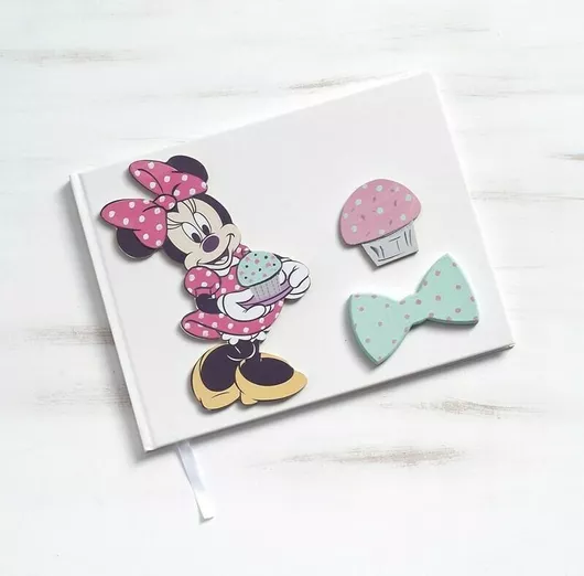 Βιβλίο Ευχών Παρίσης Minnie Cupcakes Ροζ