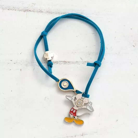 Μαρτυρικά Βάπτισης Παρίσης Βραχιολάκι Mickey Mouse Μπλε 50τμχ.