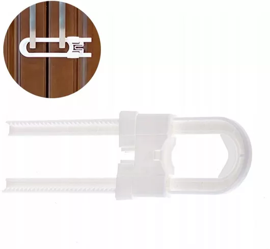 Προστατευτική Ασφάλεια για Πόρτες από Πλαστικό Λευκό 4cm