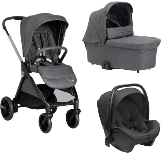 Καρότσι Μωρού Chicco Bellagio Trio Ρυθμιζόμενο 3 σε 1 Kατάλληλο για Nεογέννητο Black Satin 9.7kg