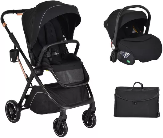 Καρότσι Μωρού Moni Ρυθμιζόμενο 2 σε 1 Kατάλληλο για Nεογέννητο Anthracite