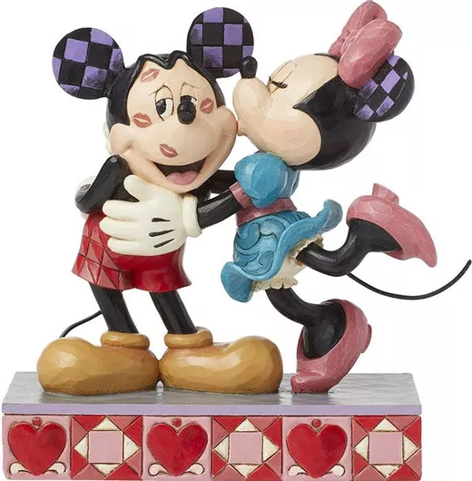 Επιτραπέζιο Διακοσμητικό Disney Mickey & Minnie Kiss Κεραμικό 16cm Πολύχρωμο