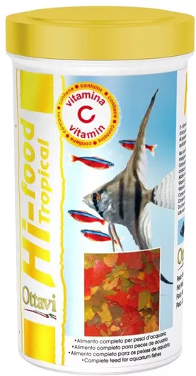 Ottavi Hi-food Tropical Νιφάδες Τροφή για Τροπικά Ψάρια 1.200ml/200gr