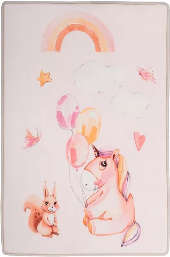 Παιδικό Χαλί Βιοκαρπέτ Happyland Unicorn 100% Πολυεστέρας 160x230cm Μπεζ