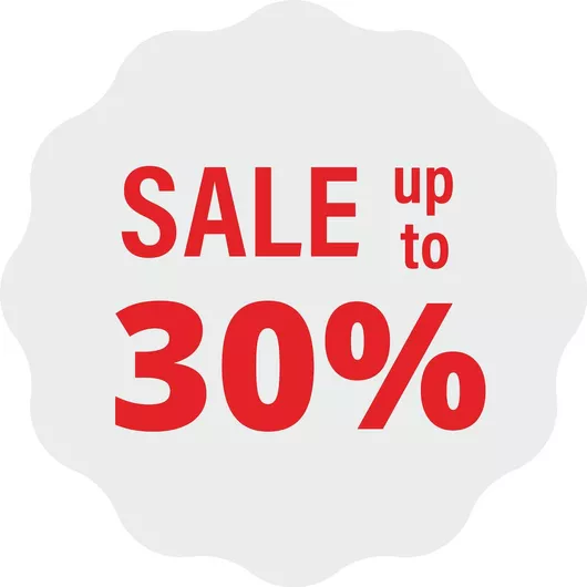 Αυτοκόλλητο Έκπτωσης Sale Έως 30% Κωδ 19625