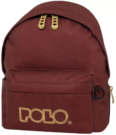 Σχολική Τσάντα Πλάτης Polo Σχολική Γυμνασίου - Λυκείου Κόκκινο 2025