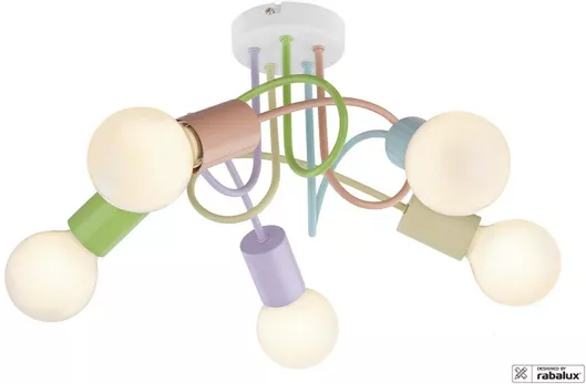 Παιδικό Φωτιστικό Rabalux Linett Πολύφωτο Πλαφονιέρα από Μέταλλο 40W με Υποδοχή E27 35.5x21cm