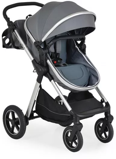 Καρότσι Μωρού Cangaroo Alina Ρυθμιζόμενο 2 σε 1 Kατάλληλο για Nεογέννητο Titanium Grey
