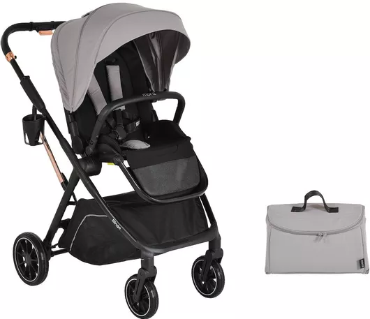 Καρότσι Μωρού Moni Bingo Ρυθμιζόμενο Kατάλληλο για Nεογέννητο Γκρι