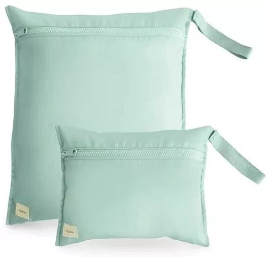 Mushie Σετ 2 Τμχ Αδιάβροχα Τσαντάκια Μεταφοράς Roman Green