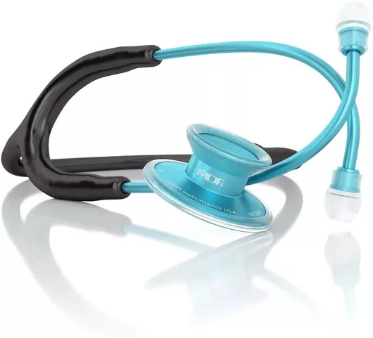 Στηθοσκόπιο MDF Instruments Non Chill με Διπλό Κώδωνα Black / Aqua Μαύρο