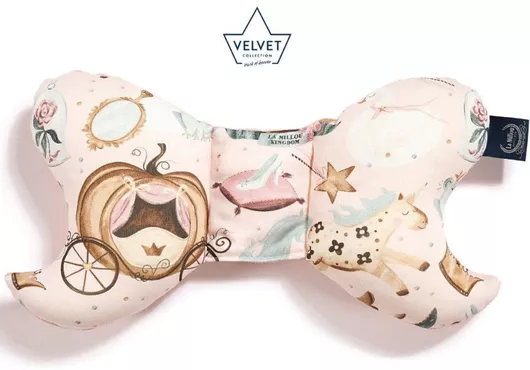 Μαξιλαράκι Καροτσιού La Millou Ροζ Organic Jersey Angel's Wings Princess Velvet Smoke