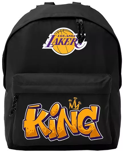 Σχολική Τσάντα Πλάτης Pegasus Losangeles Lakers - Lebron James - The King Σχολική Μαύρο