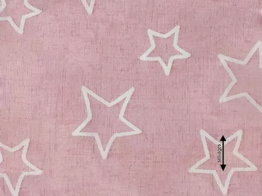 Παιδική Κουρτίνα Sarlas Stars 2418 με Τρέσα Ροζ 140x270cm