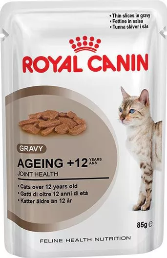 Κονσέρβα Royal Canin Ageing +12 για Ηλικιωμένες Γάτες σε Φακελάκι με Κρέας 85grr