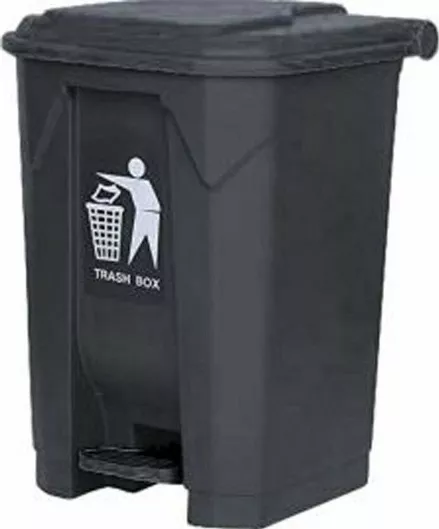 Κάδος Απορριμμάτων Πλαστικός με Πεντάλ 80lt Γκρι