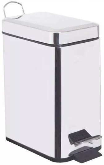 Κάδος Απορριμμάτων Homestyle Μεταλλικός με Πεντάλ 5lt Inox