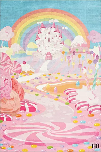 Παιδικό Χαλί Beauty Home Fun Art 9572 135x180cm Ροζ