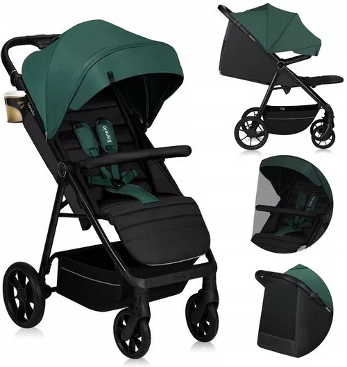 Καρότσι Μωρού Lionelo Mira Kατάλληλο από 6+ Mηνών Green Emerald 10.5kg