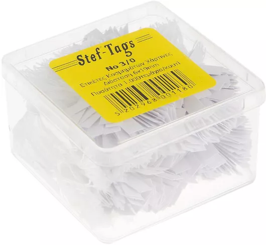 Ετικέτες Τιμών Κρεμαστές Stef-tags No 3/0 6x19mm Κοσμημάτων 1.000 Τεμ.