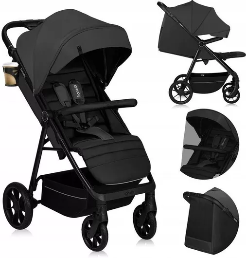 Καρότσι Μωρού Lionelo Mira Κατάλληλο από 6+ Mηνών Gray Graphite 10.5kg