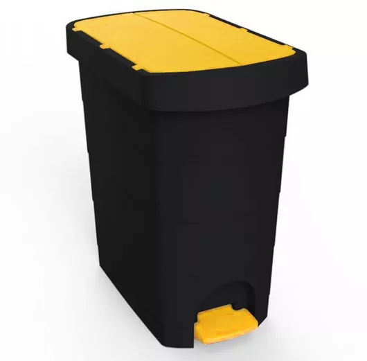 Κάδος Απορριμμάτων Πλαστικός με Πεντάλ 60lt Μαύρος