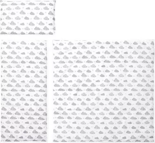 Σετ Προίκας Καροτσιού Lorelli Clouds Χειμερινό Λευκό 3τμχ