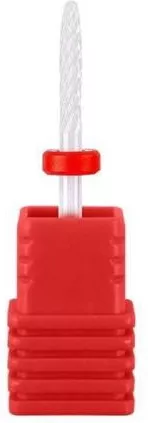 Φρέζα Τροχού Νυχιών Κεραμική με Σχήμα Φλόγας Κόκκινο