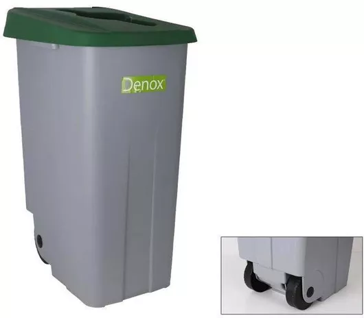 Κάδος Ανακύκλωσης Denox Πλαστικός Τροχήλατος 110lt Πράσινος