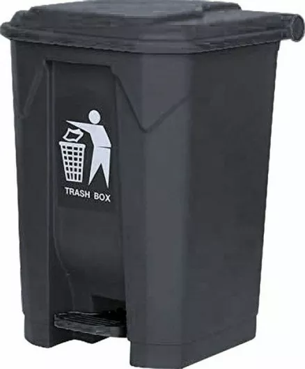 Κάδος Απορριμμάτων Πλαστικός με Πεντάλ 100lt Γκρι